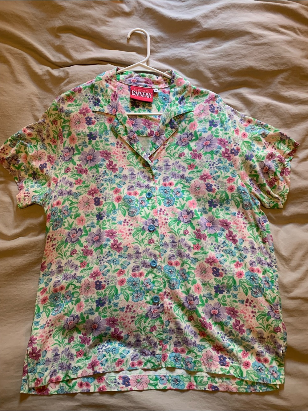 Big Bud Press Pantry Button-Up - Vintage Floral Wallpaper (S)